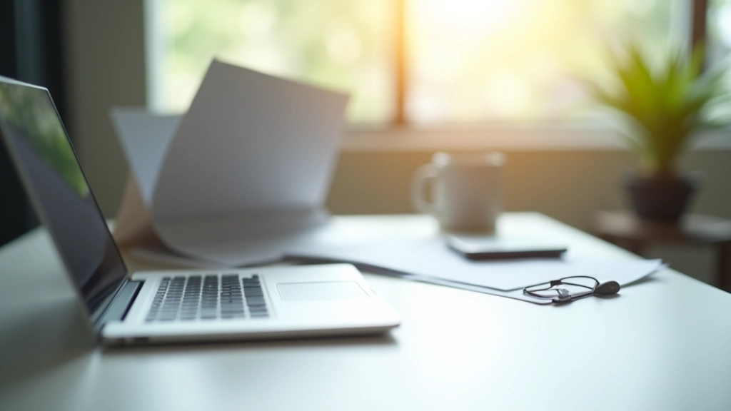 Professional workspace with tax planning documents and calculator on organized desk