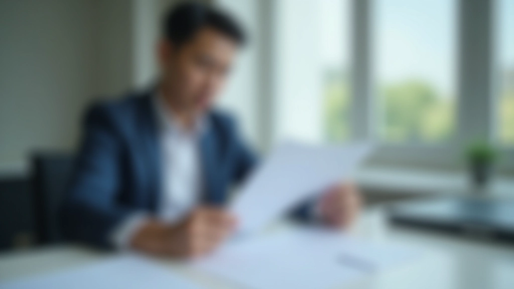 Person reviewing organized tax documents and relief category forms at wooden desk with professional lighting and calculator visible